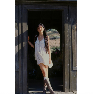 In this Groove Mini Slip Dress