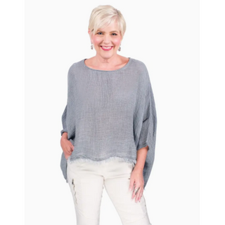 Archer Loose Gauze Top - dolly mama boutique