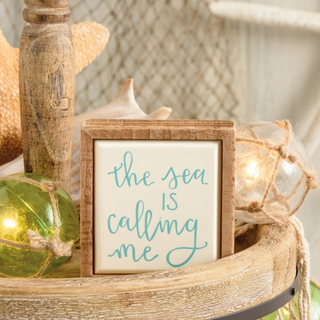 Framed Box Sign "The Sea Is Calling" - dolly mama boutique