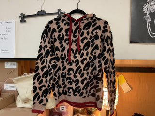 Animal Print Hooded Sweater