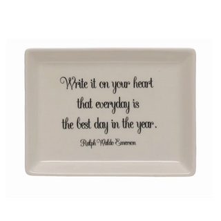 Stoneware Quotes Plate - dolly mama boutique