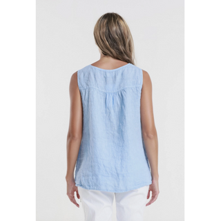 Cora Ring-Detail Linen Tank - dolly mama boutique