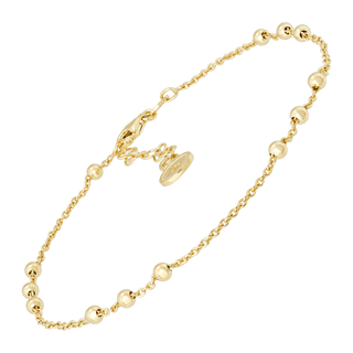 Beaded Sterling Silver Anklet - view 2