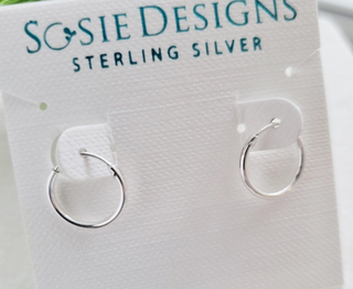 Silver Huggie Hoop Earring