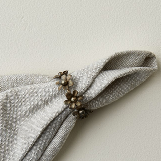 Brass Flower Napkin Ring