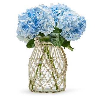 Milk jar vase w/ Rope 54185 - dolly mama boutique