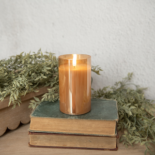 5” Champagne Glass 3D Flame Candle