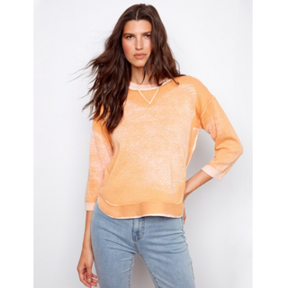 Reverse-Print Sweater - dolly mama boutique