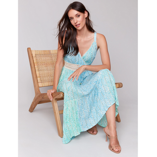 Printed Tiered Maxi Dress - dolly mama boutique