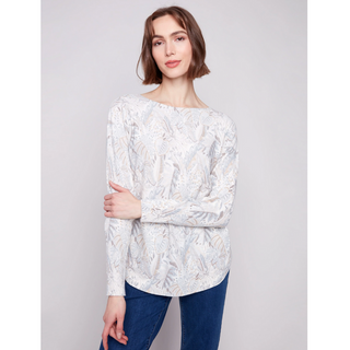 Printed Sweater with Pockets