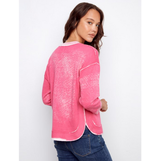 Reverse-Print Sweater - dolly mama boutique