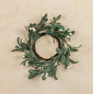 Glitter Mistletoe Candle Ring - dolly mama boutique