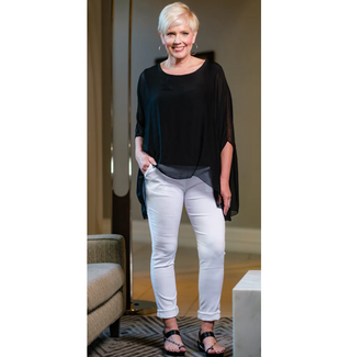 Sylvia Cropped Silk Kaftan - dolly mama boutique