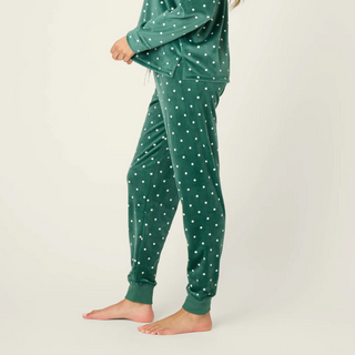 Polka Dot Velour Pant
