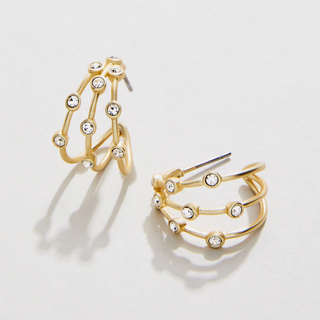 Barratt Crystal Hoop Earrings - dolly mama boutique