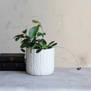 9” Woven Stoneware Planter - dolly mama boutique