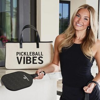 “Pickleball Vibes” Canvas Tote - dolly mama boutique