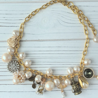 Pearl Charm Necklace - dolly mama boutique
