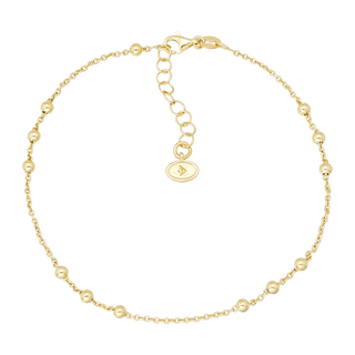 Beaded Sterling Silver Anklet - view 4