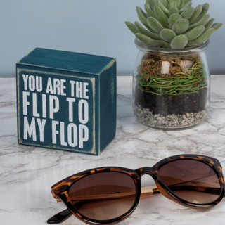 Box Sign "Flip to My Flop" - dolly mama boutique