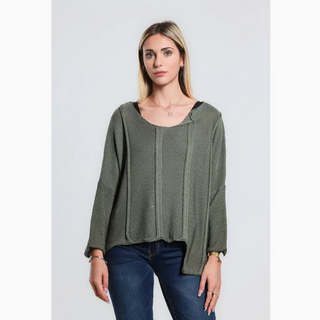 Amani Crop Sweater - dolly mama boutique