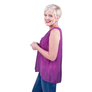 Dina Silk V-Neck Tank