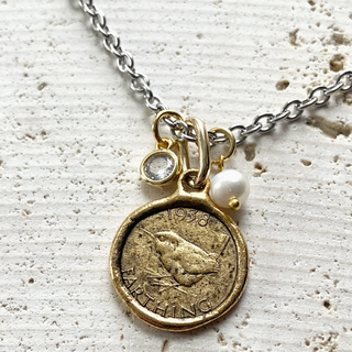 English Farthing Coin Necklace - dolly mama boutique