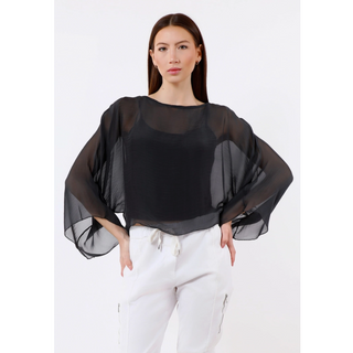 Sofita Cropped Silk Kaftan
