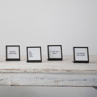 Gunmetal Framed Signs - dolly mama boutique