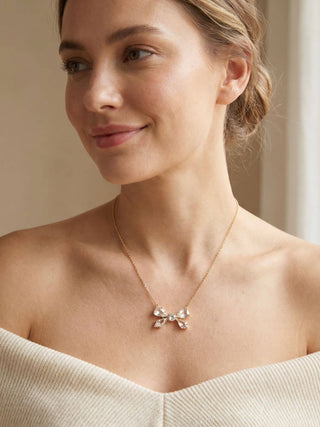 Colette Crystal Bow Necklace