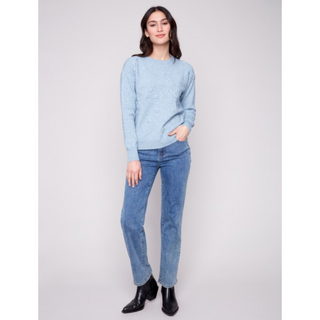 Crewneck Tonal Sweater - dolly mama boutique