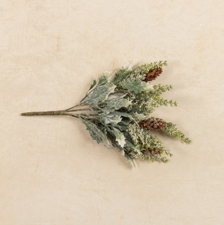 Frosted Holly Pick with Pinecones - dolly mama boutique