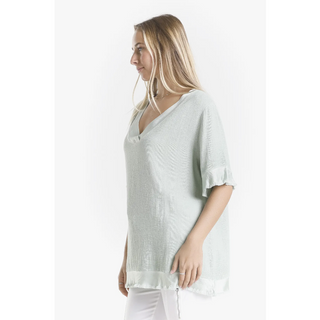 Idalia Elbow-Sleeve Top - dolly mama boutique