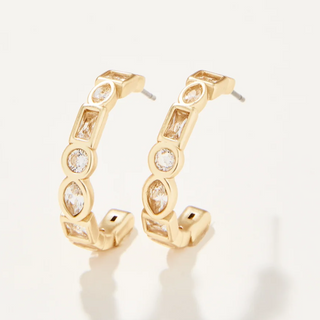 Shine Bright Crystal Hoop Earrings