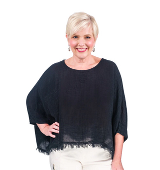 Archer Loose Gauze Top - dolly mama boutique