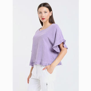 Kinslee Ruffle Top - dolly mama boutique