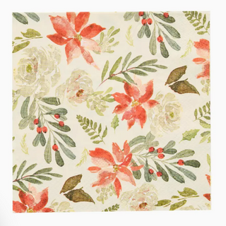 Winter Blossom Cocktail Napkins - dolly mama boutique