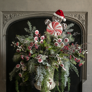 Whitewashed Hemlock Pick with White Berries - dolly mama boutique