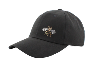 Rachel Cap with Crystal Large Bee - dolly mama boutique