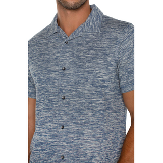 Men's Knit Camp Shirt  - Space Dyed - dolly mama boutique