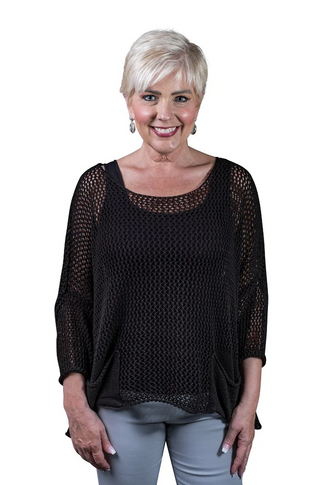 Lennox Knit Top LS #BLS133 - dolly mama boutique