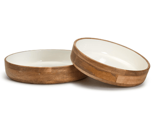 Wooden Enamel Bowl - dolly mama boutique