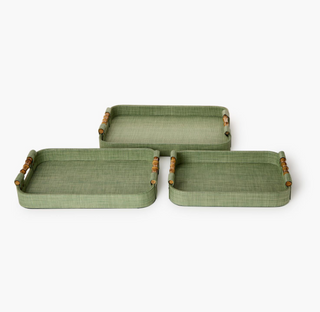 Monaco Green and Bamboo Tray