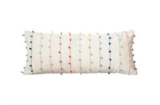 Embroidered Loop Lumbar Pillow DA8145