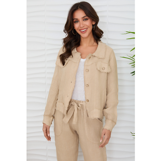 Fringe Linen Jacket