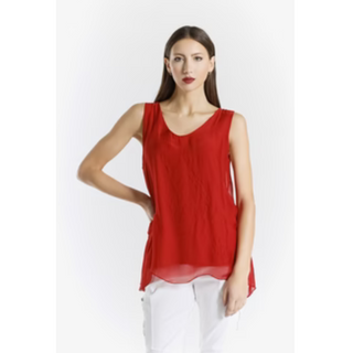 Dina Silk V-Neck Tank