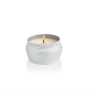 Volcano Mini Tin Candle - White
