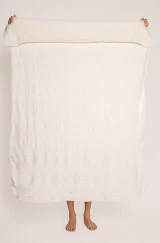 Cable-Knit Plush Blanket RKCPBL - dolly mama boutique
