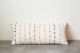 Embroidered Loop Lumbar Pillow DA8145