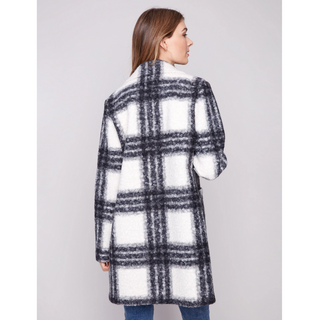 Plaid Boucle Car Coat